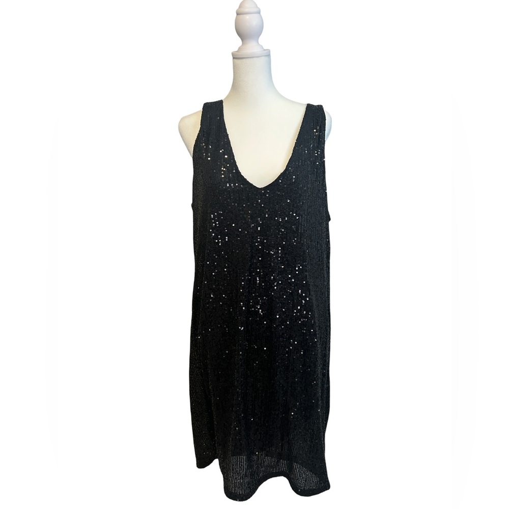 H&M Black Mini Sequin Dress